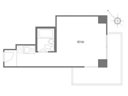 マック所沢コート(ワンルーム/6階)の間取り写真