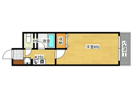 コンフォートNビル(1K/6階)の間取り写真