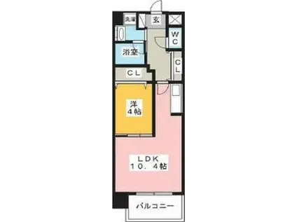 ARTIZA上前津II(1LDK/7階)の間取り写真