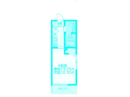 モンステラ渡田(1K/2階)の間取り写真