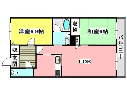 ケイズコート(2LDK/3階)の間取り写真