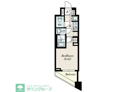 S-FORT中板橋(1K/6階)の間取り写真