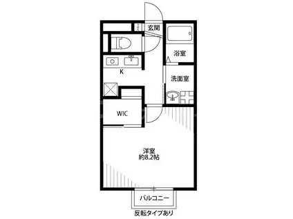 アムールLE MONDE VERT(1K/2階)の間取り写真