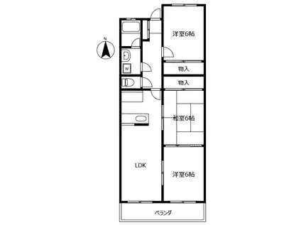 ハイツ277(3LDK/2階)の間取り写真