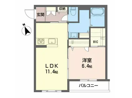 ベレオ プルミエ(1LDK/2階)の間取り写真
