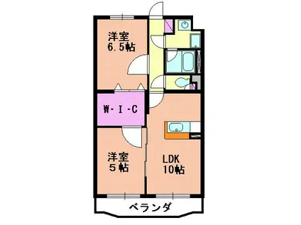 エル・ドラードII(2LDK/1階)の間取り写真