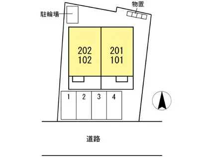 ボストン館(1LDK/1階)の間取り写真