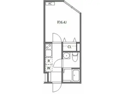 スタートライズ(1K/3階)の間取り写真