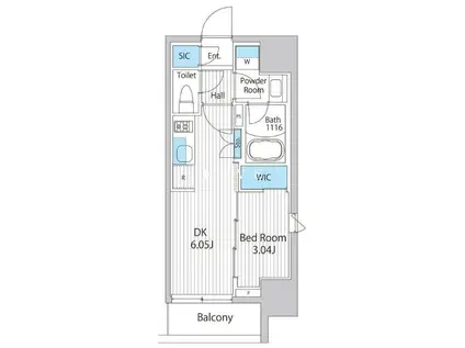 IPSE東京月島(1DK/8階)の間取り写真