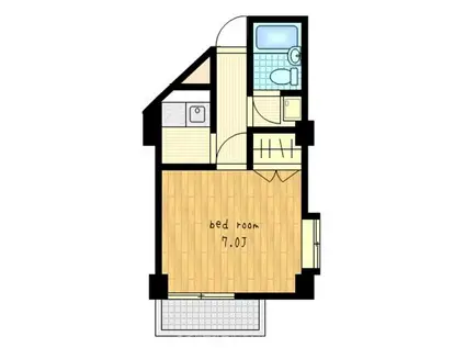 サンメイツカモシタ(1K/5階)の間取り写真