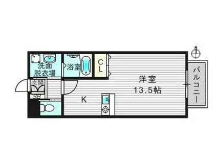 ソアヴィータ/1F(1K/1階)の間取り写真