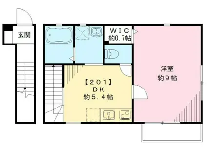 パナ・フェリーチェ吉祥寺(1DK/2階)の間取り写真