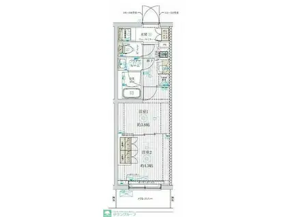 GENOVIA世田谷桜(2K/1階)の間取り写真