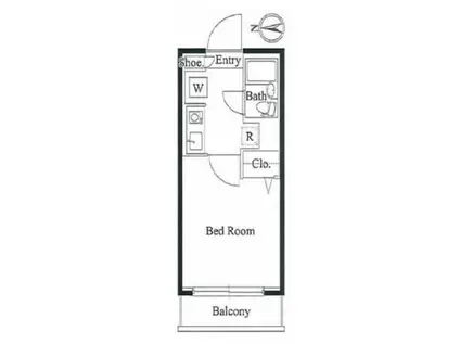 ジョイフル千早(1K/4階)の間取り写真