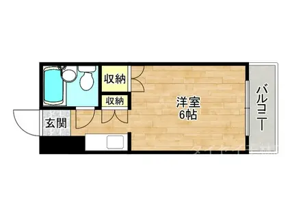 パークドエル東高津(ワンルーム/3階)の間取り写真