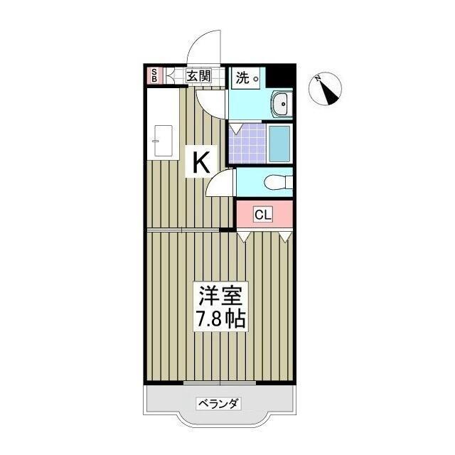 リュミエールI(1K/1階)の間取り写真