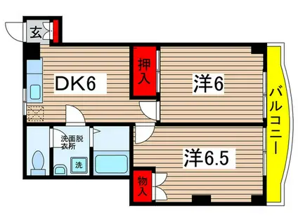 アトレ2(2DK/3階)の間取り写真