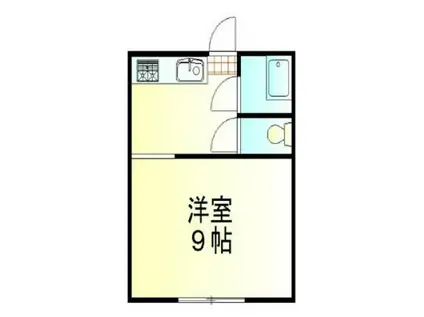 スカイコーポ朝霞(1K/2階)の間取り写真