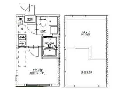 上井草4丁目 NEO AVAND(1K/2階)の間取り写真