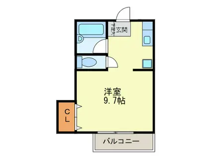 フレッシュ高宮(ワンルーム/1階)の間取り写真