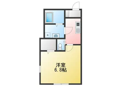 SKリデンテ北松戸(1K/1階)の間取り写真