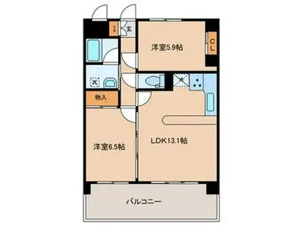 KS・WINHILS(2LDK/2階)の間取り写真