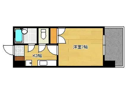 コンフォール三滝(1K/6階)の間取り写真