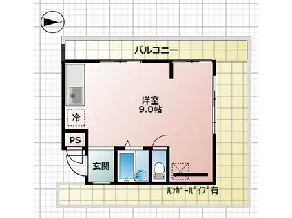第三丸久コーポ(ワンルーム/5階)の間取り写真