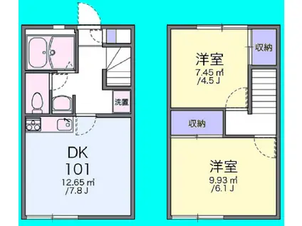 グレイス上津(2DK/1階)の間取り写真