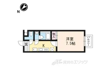 アミティハイツ(1K/1階)の間取り写真