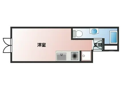 CINQ APPARTMENT(ワンルーム/2階)の間取り写真