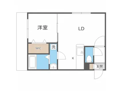 GIULIA197(1LDK/4階)の間取り写真