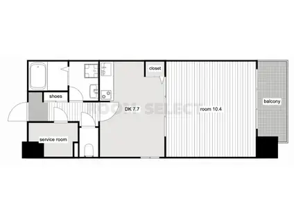 WILLDO 太閤通(1DK/15階)の間取り写真