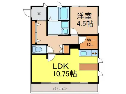 メゾン・ド・サローネ(1LDK/1階)の間取り写真