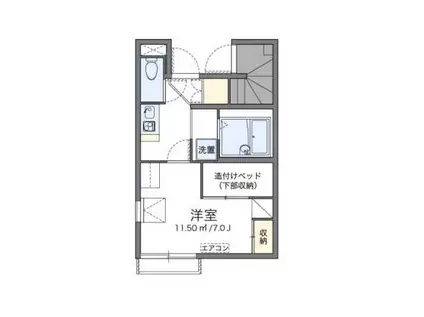 レオパレスプリマベーラ南阿佐谷(1K/1階)の間取り写真