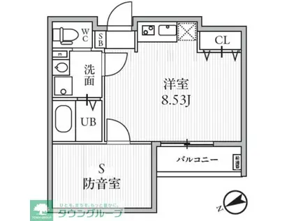 TS CUORE MUSE落合南長崎(ワンルーム/2階)の間取り写真