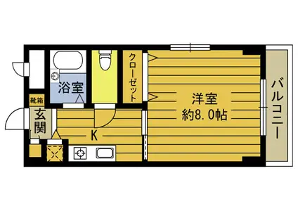 グレース松本(1K/5階)の間取り写真