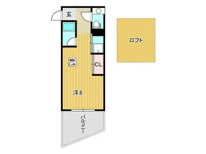 C4KOSHIEN イースト(ワンルーム/2階)の間取り写真