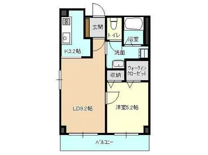 ウエルス細江(1LDK/11階)の間取り写真