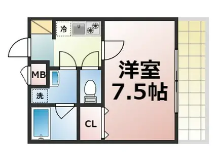 ブリッジコートG(1K/2階)の間取り写真