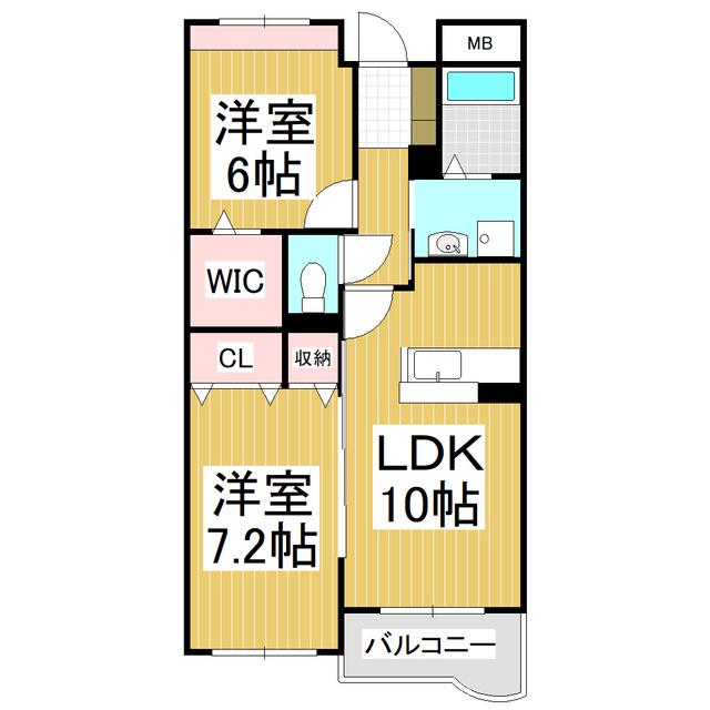 アルフレンテ(2LDK/3階)の間取り写真