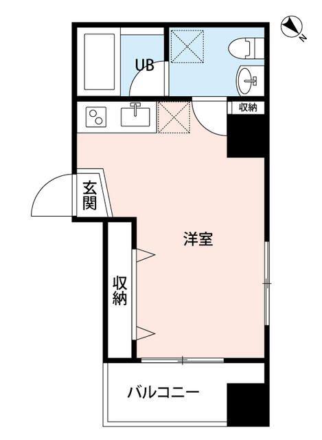 OMORI(ワンルーム/3階)の間取り写真