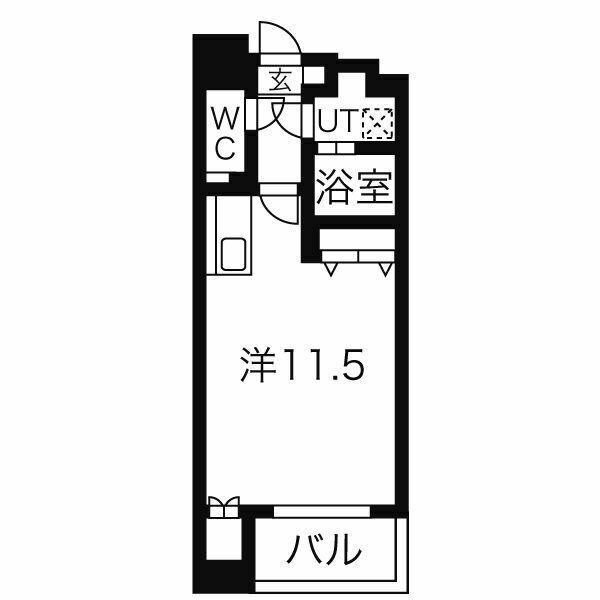 REPOSER名駅南(ワンルーム/6階)の間取り写真