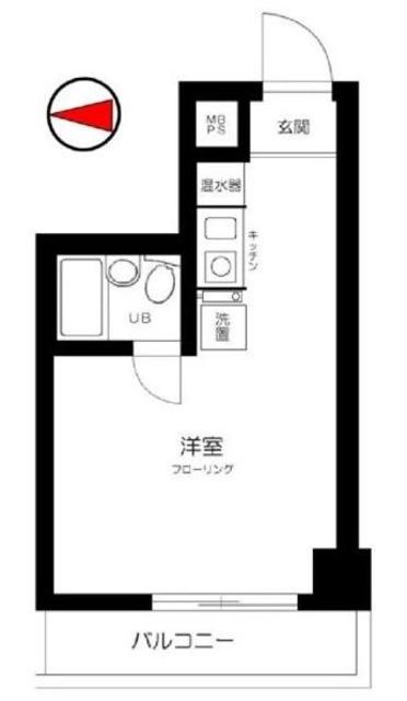 ライオンズマンション三鷹第5(ワンルーム/4階)の間取り写真