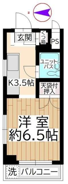 第三末好ビル(1K/5階)の間取り写真