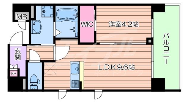 第26関根マンション(1LDK/10階)の間取り写真