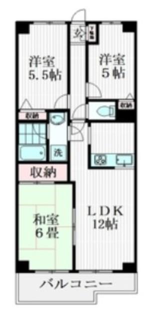メゾンエメラルド(3LDK/6階)の間取り写真
