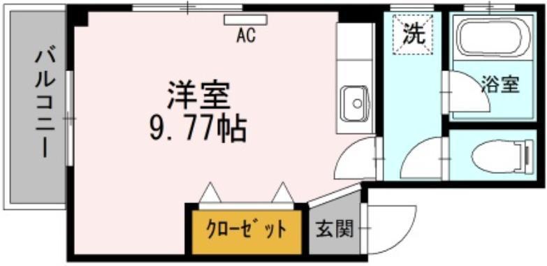ハピネス本郷II(ワンルーム/2階)の間取り写真