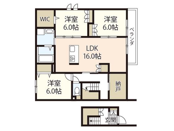 CIER神田山(3SLDK/2階)の間取り写真