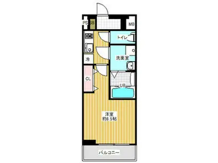 ジュネス新大阪レジデンス(1K/9階)の間取り写真